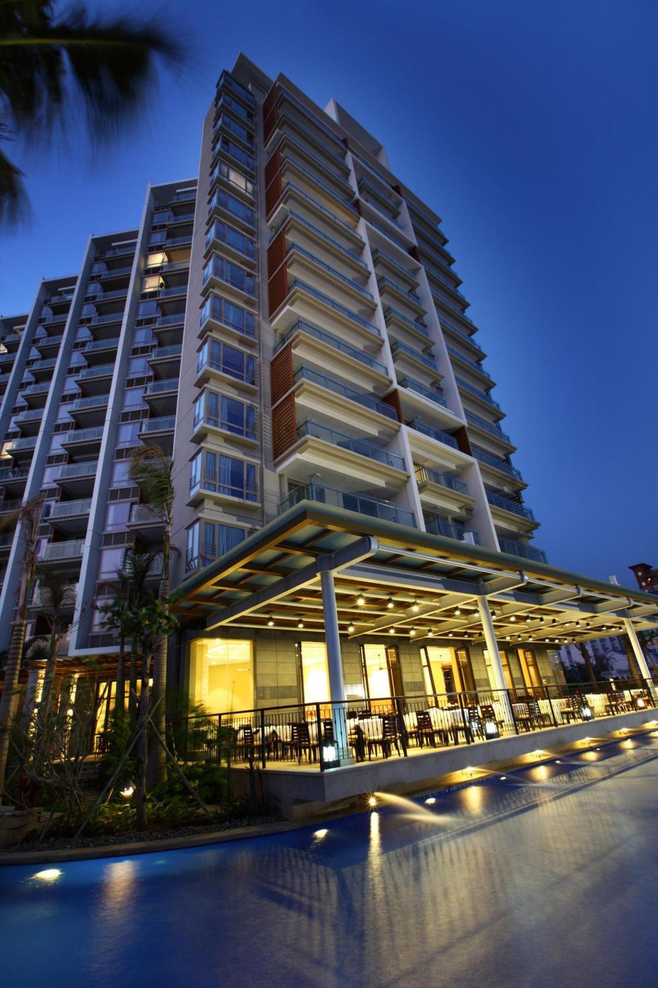 Sanya Seacube Holiday Hotel Bagian luar foto